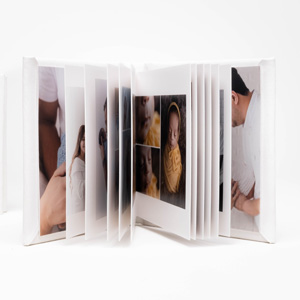 Impresso em papel fotográfico Silk e gramatura 400 g/m².