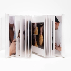 Impresso em papel fotográfico Silk e gramatura 400 g/m².